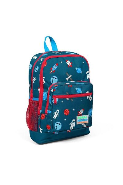 Coral High Set de genți de școală din 3 piese cu model spațial roșu pentru copii