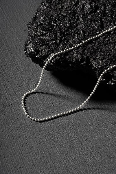 Takıdepo Top Zincir Model 2 Milimetre Gümüş Unisex Zincir Kolye