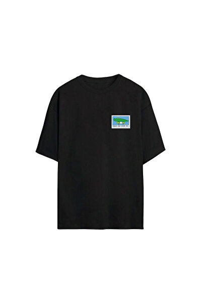 THEWERT Unisex Cool Kids Never Die Štampano crna Oversize kroj majica