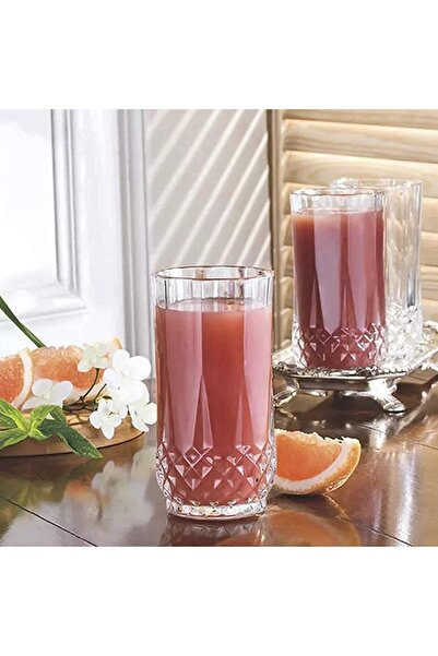 MADAME LUDA 260 ml Crystal Glass - Set of 6 Tropical Fruit Sukru Cocktails and Latte Glasses