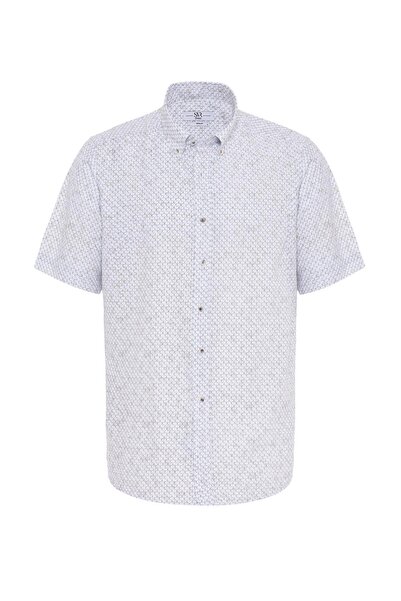 SÜVARİ Kısa Kol Regular Kalıp Baskılı Gömlek