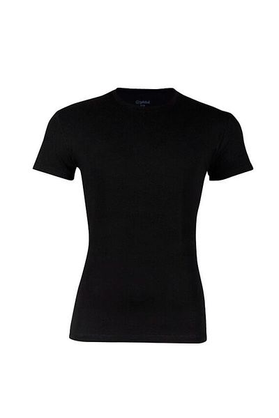 YILDIZ Tricou pentru bărbați, cu mânecă scurtă, cu decolteu și bambus