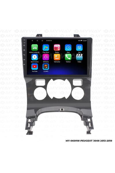 MYWAYY PEUGEOT 3008 ANDROİD 12 MULTİMEDYA CARPLAY 2GB RAM+32GB HDD 2013-2019 ...