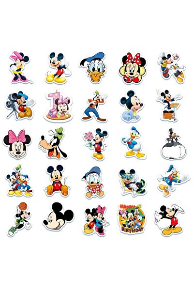 BENİMSER REKLAM Pembe Minnie Mouse Miki Fare Laptop Notebook Tablet Sticker Seti