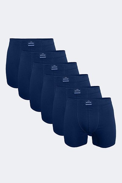 Malabadi Ανδρικό Navy Blue 6 τεμαχίων Cotton Elastane Long Boxer 073