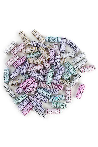 KONAK PERUK Knitted Colorful Rasta Beads - OB21