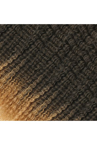 KONAK PERUK Brazilian Afro Wave Hair - Black / Caramel Ombreli