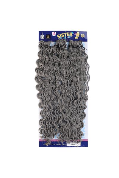 KONAK PERUK Medium Tone Gray Grey Sister Afro Wave Hair - 2