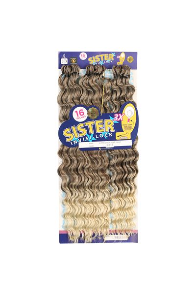 KONAK PERUK Afro Wave Sister Hair - Ashy Brown/Platinum Ombreli, Model 8-613