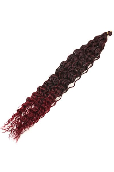 KONAK PERUK Black/Red Ombreli Russian Afro Wave Hair