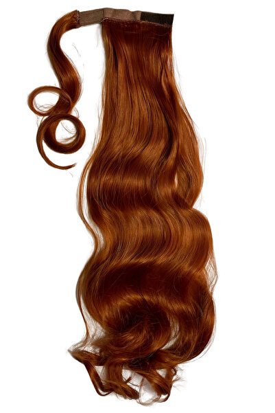 Eva Peruk Maşalı Bağlamalı At Kuyruğu Bakır