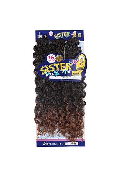 KONAK PERUK Sister Afro Wave with Hair-Black Brown Ombreli - 1/30