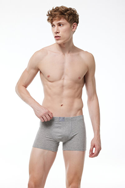 Malabadi Men's Gray 3-Piece Cotton Elastane Boxer 3m074