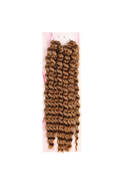 KONAK PERUK Caramel Colored Nice Bulk Afro Water Wave Hair