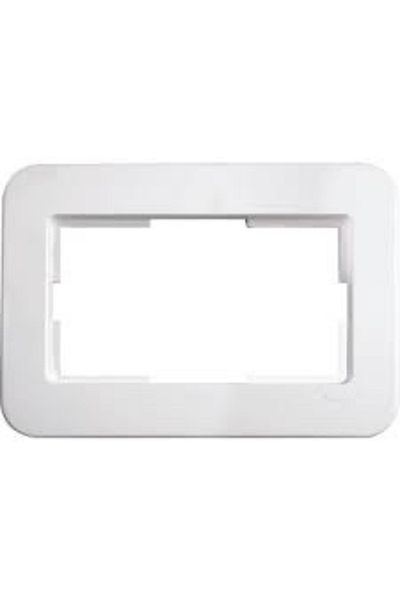 VİKO Rollina White Plastered Double Brass Frame