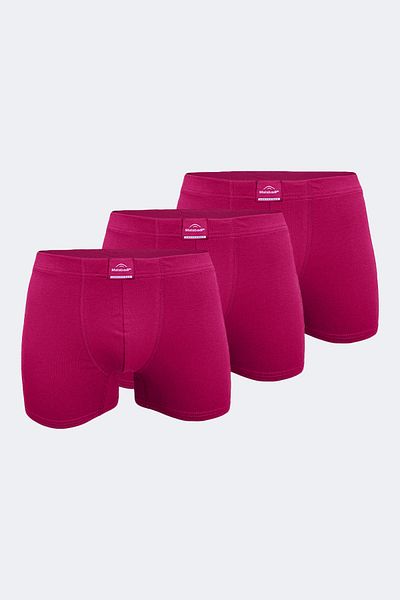 Malabadi Ανδρικό Claret Red 3 τεμαχίων Cotton Elastane Boxer 3m074