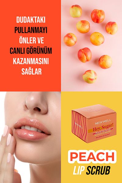 New Well Hey Sugar!Peach Flavored Lip Peeling 20gr