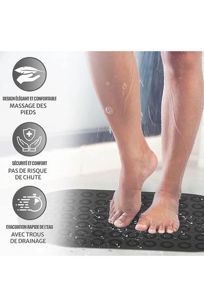 Blue Home Mat za kupanje i tuširanje "Bubble Bath Math" - OVAL 37 x 69 cm