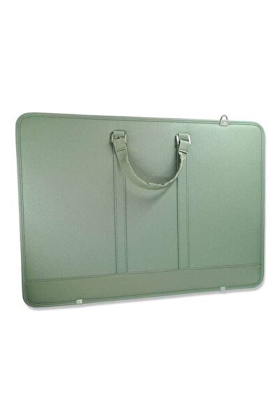 BBACK Suni Deri Proje Çantası 40x55cm N:512 Mint Yeşil
