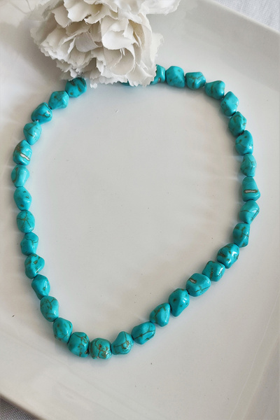 badeaccessories قلادة من الحجر الطبيعي