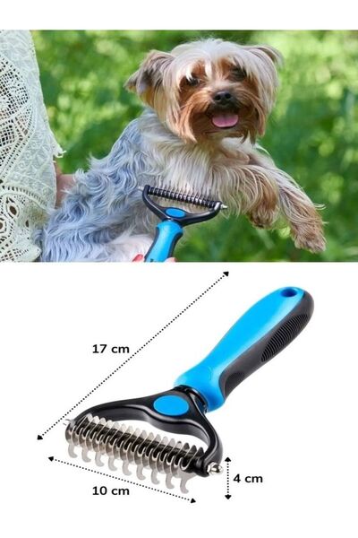 Fashion Base Plastik Saplı Metal Kedi Köpek Bakım Kıtık Tüy Topak Açıcı Tarak...