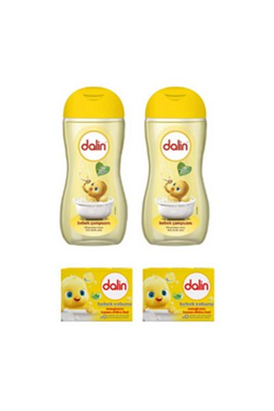 Dalin Classic Baby Shampoo - 200 ml 2 Pieces + 100 g 2 Pieces Dalin Baby Soap