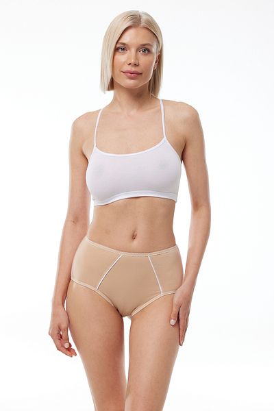 Malabadi Дамски бикини Sabrina с висока талия, цвят Skin, 2 броя, памук, еластан, 114 бр.