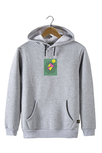 Terapi Men Φούτερ με τσέπη καγκουρό με κουκούλα Unisex μπροστά με στάμπα Smile