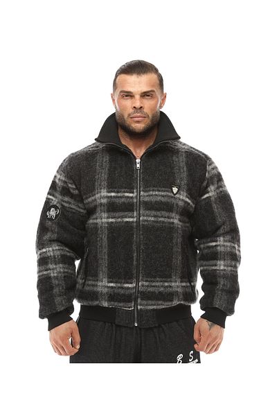Big Sam Men's Black Wool Stamped Winter Coat 4063