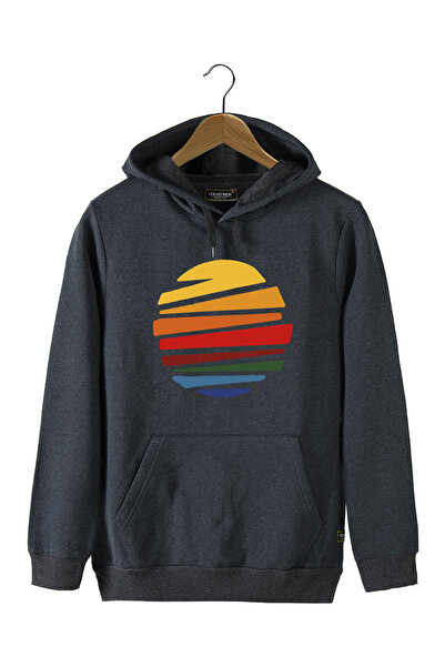 Terapi Men Hanorac unisex, cu glugă, cu glugă, cu imprimeu solar, slim fit, c...