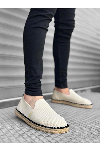 BPM BOA BA0224 Tricotaj espadrile bej confortabile Pantofi casual pentru bărbați - Talpă plată