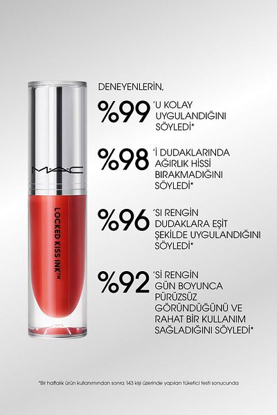 M.A.C Mac Locked Kiss Ink 24h Liquid Matte Lipstick - Brazen - 4ml -773602646043-