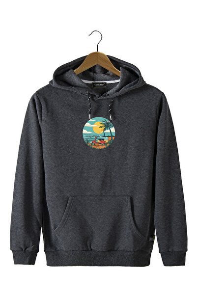 Terapi Men Унісекс антрацитовий худі з капюшоном, принтом Scooter спереду, об...