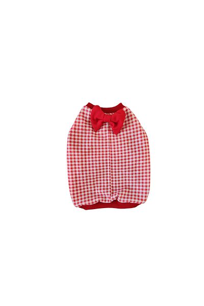 atelyu cat dog clothes dress with bow tie checked tshirt smokkin tshirt