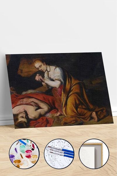 kendinyaphobi Sayılarla Boyama Seti Çerçeveli Kasnaklı Ölümsüz Aşk 40 x 50 cm