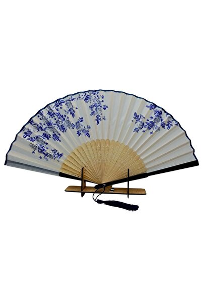 Dünyadan Hediyeler Japon Bambu Kumaş Yelpaze Çanta Boy Stant Hediyeli No.3