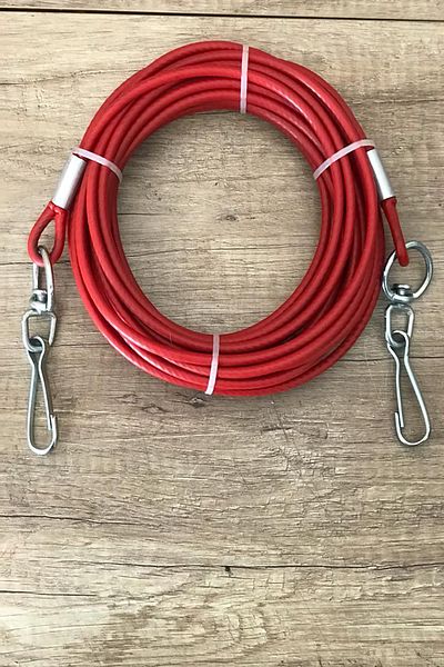 PADRİ 6 MM 8 METER DOG GARDEN TYING ROPE SWIVEL RED