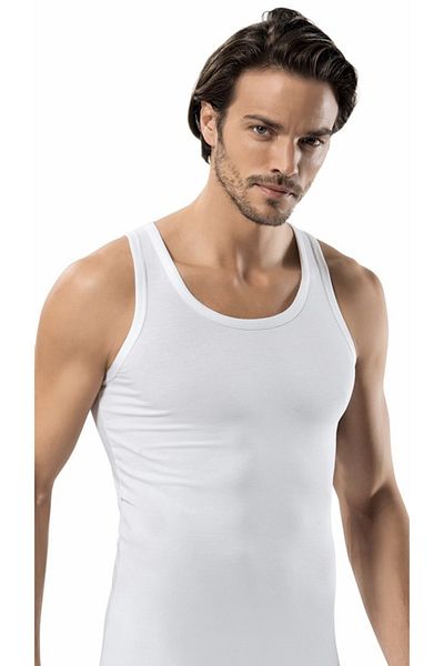 Dono Men's White Color 3 Pack Extra Long Waist Covering Cotton Lycra Undershirt