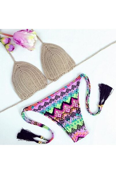 Major Butik الكروشيه متماسكة بيكيني الأعلى