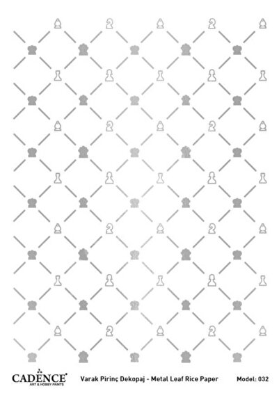 Cadence ورق رقائق فضي مزين بالنحاس - موديل 32