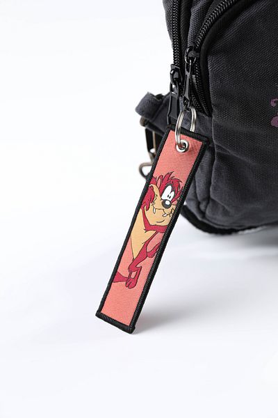gokmentoy Tasmanian Devil Double Sided Woven Fabric Keychain