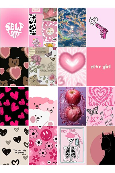 owl bag Estetică - set de autocolante cu inimi roz cu dragoste pentru sine, m...