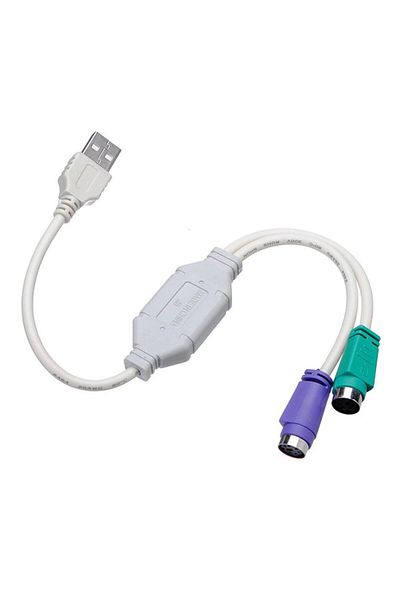 Derwell Ps2 USB Conversion Converter - Converts Old Keyboard Mouse to USB Input Cable