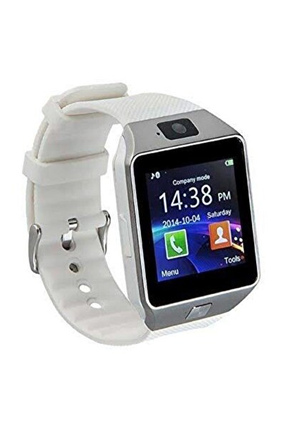 Genel Markalar Dz-09 Bluetooth Sd Kart Ve Sim Kartlı Destekli Türkçe Menü Kamerali Akıllı Saat-beyaz