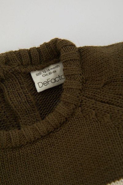 DeFacto Baby Boy Crew Neck Color Block Sweater A3850A523Au