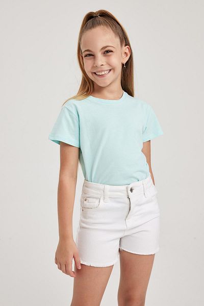 DeFacto Girl's Regular Fit Short Sleeve T-Shirt
