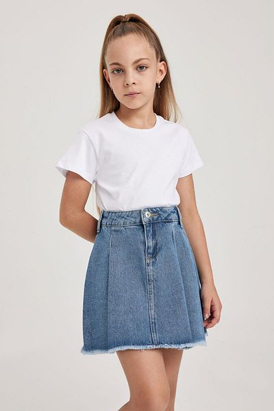 DeFacto Girl's Regular Fit Short Sleeve T-Shirt