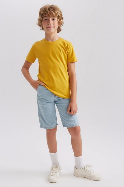 DeFacto Boy's Crew Neck Basic Plain Short Sleeve T-Shirt B0667A8Ns