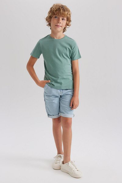 DeFacto Boy's Crew Neck Basic Plain Short Sleeve T-Shirt B0667A8Ns