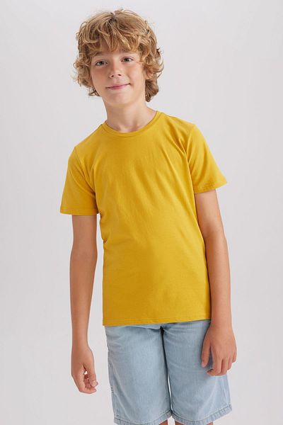 DeFacto Boy's Crew Neck Basic Plain Short Sleeve T-Shirt B0667A8Ns